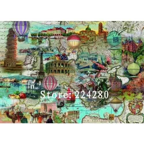 Needlework,European Scenery Painting 14CT Counted For Embroidery,Set DIY Cross stitch kits,Art Pattern Cross-Stitching decor