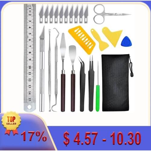 25PCS DIY Dried Flower Craft Vinyl Set Making Tools Kit Precision Multi-Purpose For Weeding Hand Sewing Stitching Punch Carving