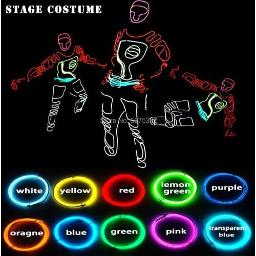 GZYUCHAO EL Neon lights Stage Show Costume Dance DJ Disco dancing Costume Music Festival Nightclub Singer Performance Clothes
