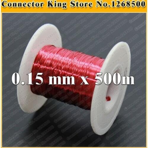 ChengHaoRan 500 m 0.15 mm red new polyurethane enameled copper wire QA-1-155 copper wire 0.15 x 500 meters/pc