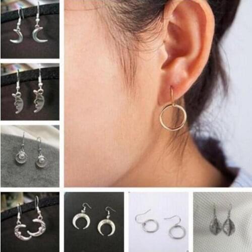 1 pair New Listing fashion geometry triangle Circle Feather Leaves Buddha hand palm Animal elephant shell imitation pearl earrin