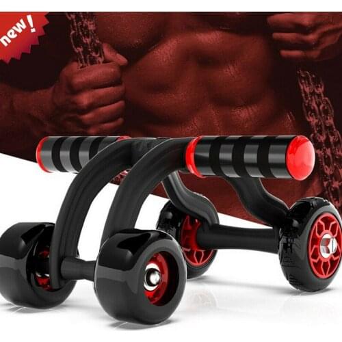 New Abdominal Exercise Roller And Knee Pad Mat Workout Fitness Four Wheel Gym Tool Fitness Equipments