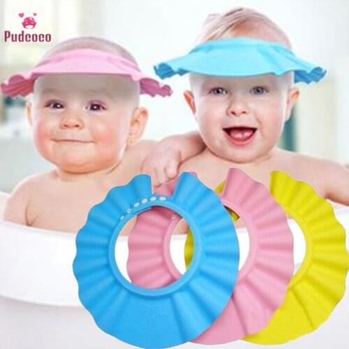 Pudcoco Newborn Adjustable Baby Shampoo Cap Children Shampoo Bath Wash Hair Shield Hat Bathing Banho Bebes Visor For Bathing