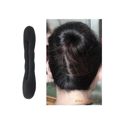 E01 Sponge Hair Device Fashion Ball Head Flower Bracts Hair Stick with Black