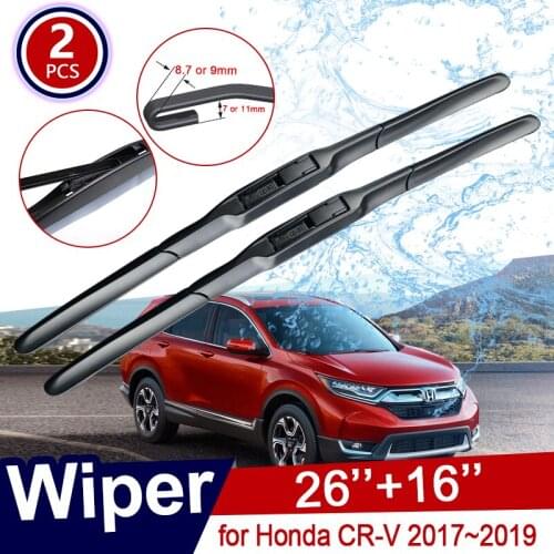 Car Wiper Blades for Honda CR-V 2017 2018 2019 CRV RW1~RW6 Front Window Windscreen Windshield Wipers Brush Car Accessories Goods