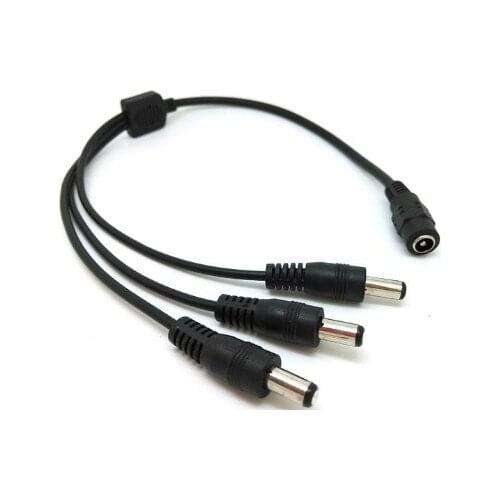 DC Power Plug 5.5mmx2.1mm 1 Female to 3 Male Splitter Cable