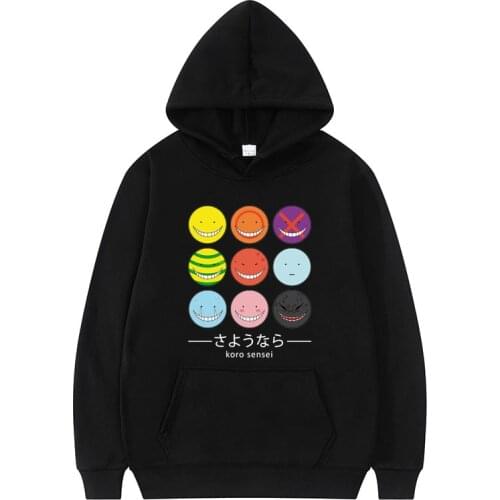 2021 New Japan Anime Assassination Classroom Akabane Karuma Pattern Hoodie Men Women Oversized EU Trend Hoody Sweatshirts