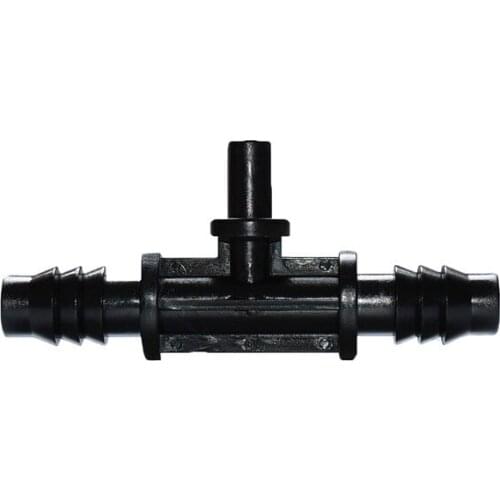 Tee mist connector dripper pipe T Shaped 3/8mm garden irrigation tee garden hose splitter barbed hose connector 3/8 fitting 8/11