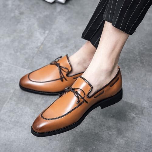 Formal Shoes For Men Fashion Leather Shoes Casual Men Man Black Italian Mens Loafers Summer Hippie Stylish Moccasins