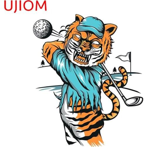 UJIOM Cartoon Golf Tiger Wallstickers Room Stickers Home Bedroom Decals Decoration Accessories Wall Decor Waterproof Wallpaper