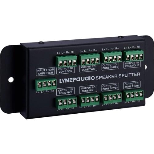 1 In 8 Out Amplifier 8 Zone Sound Source Signal Distribution Panel Single Input 300W Per Channel