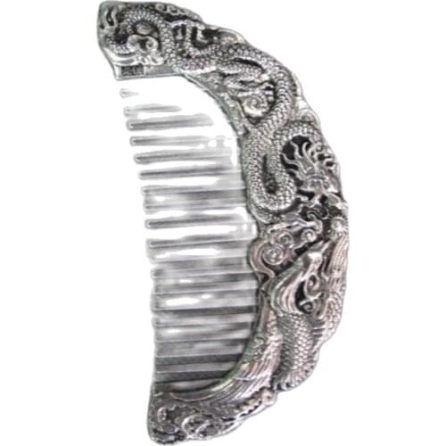 Chinas old Miao silver jewelry silver comb Miao Silver Comb craft gifts to send friends and family
