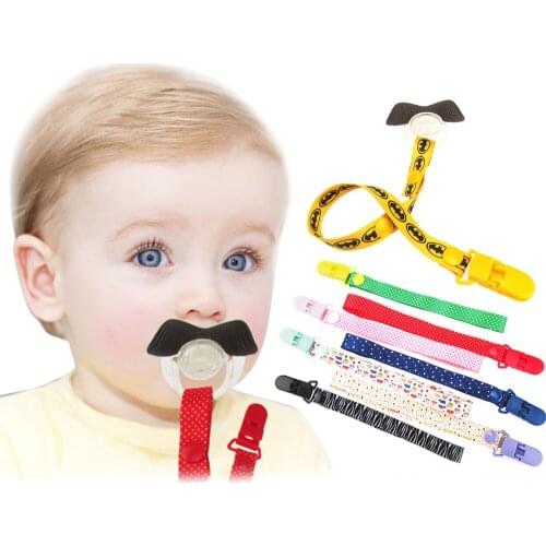 Cartoon Fixed Button Adjust Length Baby Pacifier Clip Plastic Dummy Holder Soother Chain Drop-resistant Buckle Strap Stroller