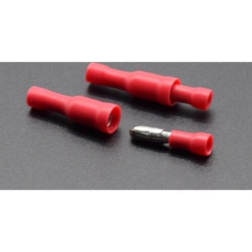 50pcs red 25pcs Female 25pcs Male Insulated Electric Connector Crimp Bullet terminal for 22~16 AWG Audio Wiring FRD MPD1-156