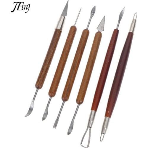 6 PCS/Set Wax Carving Sculpt Tool Polymer Clay Modeling Tools Pottery Ceramics Tools