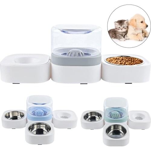 New Pet Automatic Water Feeder Food Bowls Water Drinking Fountain for Cat Dog Kitten Feeding Container Pet Supplies