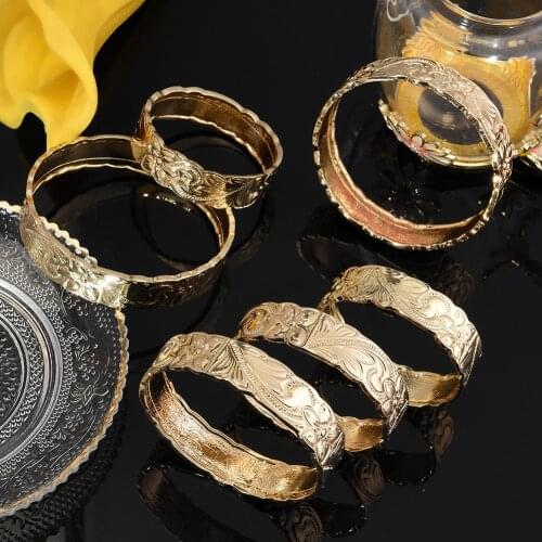 Cring Coco Hawaiian Plumeria Bracelets Plated Big Bangle Bracelet Female Polynesian Samoa Marshall Jewelry Gold Trendy for Women