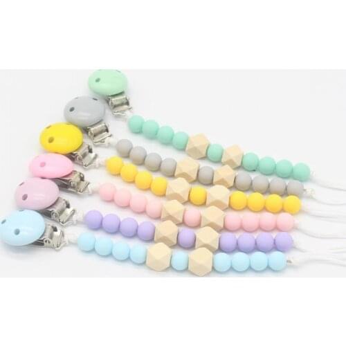 Wholesale Nipple Anti-lost Chain for Baby Chew Accesories Chain New Baby Pacifier Chain Clip Teether Molars Anti-drop Chain