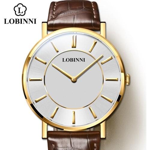 LOBINNI Women and Men Watches Luxury Couple waterproof Wristwatch Japan Citizen Quartz Watch Sapphire relogio masculino