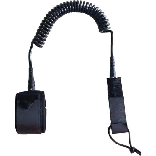 Black 10ft/4ft 5/5.5/6/7cm Coiled Surfing Leashes Surf Leg Rope SUP Surfboard Leashes