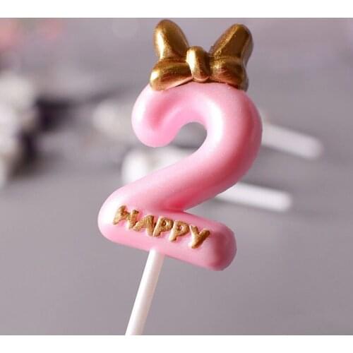 Digital Birthday Candles Big Cake Candles Decoration Smokeless Birthday Number Candle Birthday Wedding Decoration