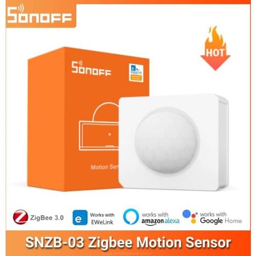 SONOFF SNZB 03 ZigBee Body Motion Sensor Smart PIR Sensor 110° View Via E-WeLink App control Smart Home Works With ZB-Bridge