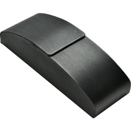 1pc Portable Men Women Eyeglasses Box Exquisite Glasses Case Hard Luxury Sunglasses Case Fine PU Leather Glasses Bags Black