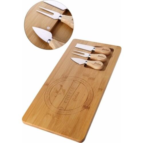 Bamboo 4 Piece Cheese Presentation Board Set