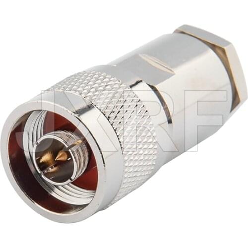 JX N male Plug Clamp RF Coaxial connector N male Plug straight Clamp for RG8 RG213 7D-FB LMR400 50-7 coaxial cable free shipping