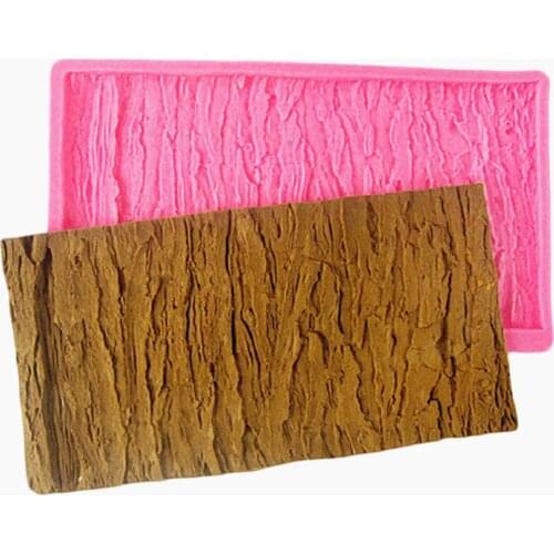 1pc Tree Bark Texture Wood Pattern Mat Fondant Silicone Mould Cake Decoration Mold Baking Sugarcraft Chocolate Mold M1126