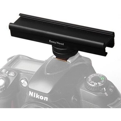 Easy Hood 4" Flash Bracket Hot / Cold Shoe Extension for Canon Nikon DSLR Cameras