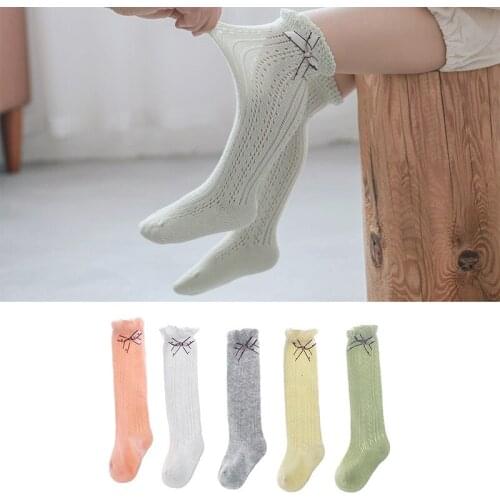 Summer Girls Newborn Cotton Baby Sock Colorful Mesh Cute Knee High Anti Slip Baby Socks Leg Warmers Medias Bebe Clothes BW50YW