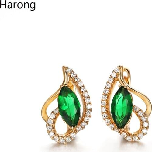 Fashion Natural Zircon Earrings For Womens Aesthetic Jewelry Green Zirconia Stone Small Stud Earring Female Wedding Accessories