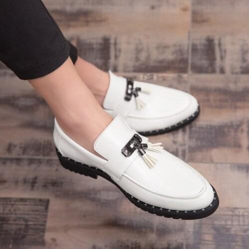 Men Leather Loafers Retro Tassel Shoes Slip On Comfortable Casual Males Flat Footwear Luxury Brand Fashion Style Sepatu Pria II