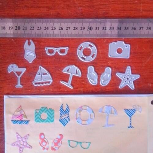 New Arrival Cool Summer Holiday Cutting Dies Stencil DIY Scrapbooking Photo Album Embossing Decor Paper Card Craft 79x88mm