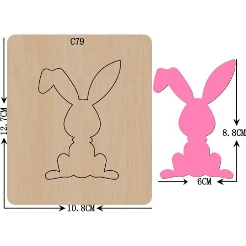 New rabbit Wooden die Scrapbooking C-79 Cutting Dies for common die cutting machines on the market