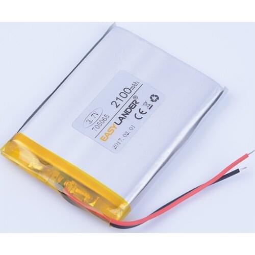 705065 3.7V 2100mAh Rechargeable Li-Polymer Li-ion Battery For MP4 MP5 PDA GPS DVR tools tablet pc DVD power bank Speaker 694965