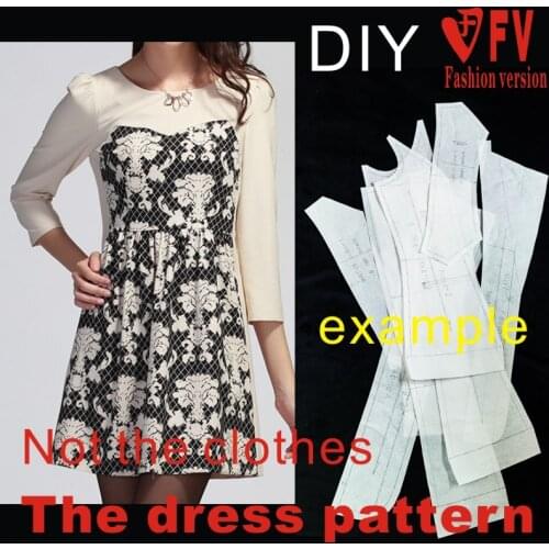 The dress Dresses Sewing Pattern cutting drawing BLQ-22