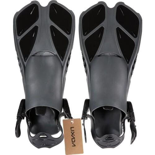 Lixada Swimming Fins Floating Training Fin Flippers with Adjustable Heel Swim Fins for Swimming Diving Snorkeling Water Sports