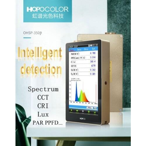 Portable Spectrometer OHSP350P Hopoocolor Par Ppfd Meter Cct Cri Lux for Greenhouse
