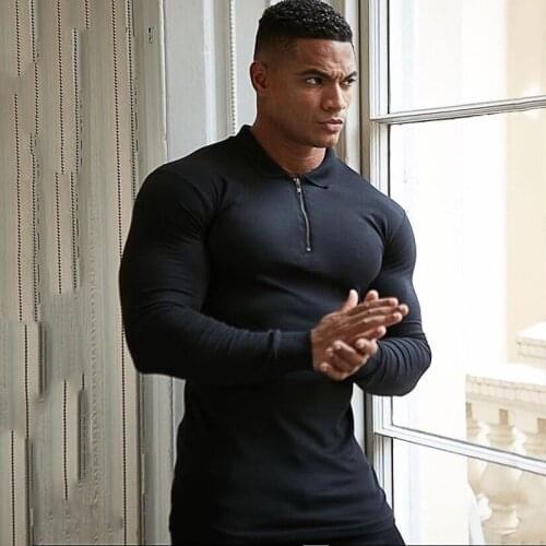 Dropshipping Solid Color Brand Cotton Polos Men Long Sleeve Polo Shirt Men Casual Slim Fit Male Tops Fashion Clothing Men