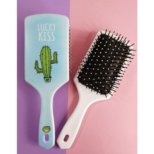 Scalp Massage Comb Anti-static Paddle Brush Hair Styling Tool Cute Women Detangle Hairbrush Curly Hair Wig Detangling Hair Brush