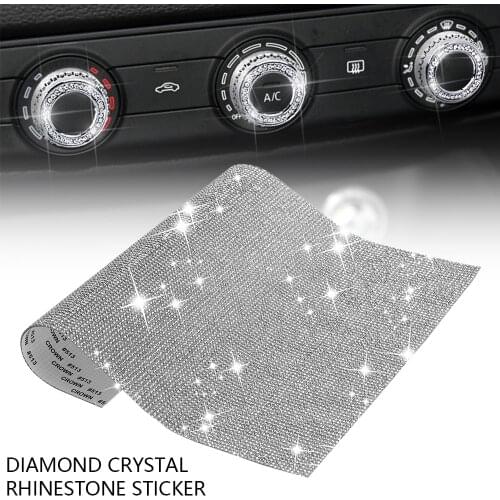 DIY Car Diamond Crystal Rhinestone Sticker Sheet Diamante Self Adhesive Car Accessories car decoration mini cooper