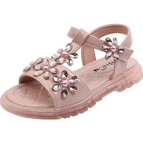 CNFSNJ Kids Sandals Slippers Children Girls Summer Sun Flower Slides Wear non-slip Garden shoes Casual fashion Sneakers