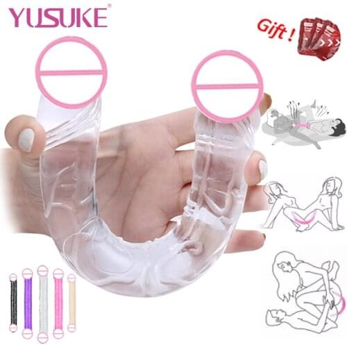 Silicone Dildos Artificial Penis Double Head Female Masturbators Lesbian Gay Godemichet Sex Toys For Women Adults 18 Sex Shop