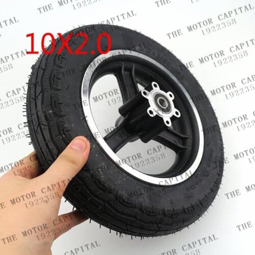 10 x 2 Tire and rims hub for Kid Tricycle baby stroller Electric scooter Wheelbarrow 10x2 tyre wheel