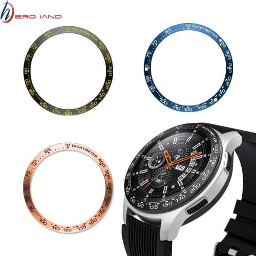 Smart Watch Bezel Case Accessories For Samsung Galaxy Watch 46mm/42mm/Gear S3 Bezel Ring Adhesive Stainless Steel Metal Cover