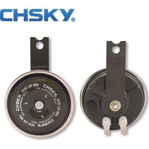 CHSKY 1 Pair Universal Car Horn 12v Sound Crisp Elegance Disc Car Claxon Disc Horn Iso9001 3c Loud More Than 129db Auto Horn