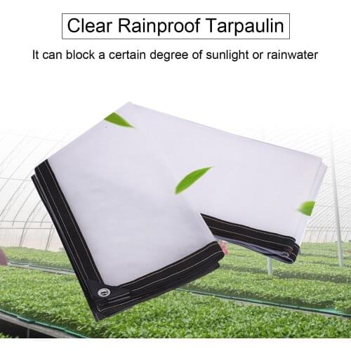 Waterproof Garden Cover Tarp with Elastic Ties Dustproof Rainproof Tarpaulin Garden Plant Cover with Eyelets for Greenhouse