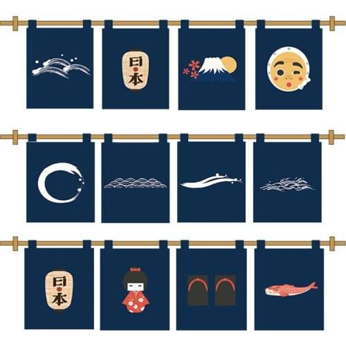 Japanese Doorway Curtain Izakaya Restaurant Kitchen Decoration Small Curtain Japanese Restaurant Sushi Shop Decor